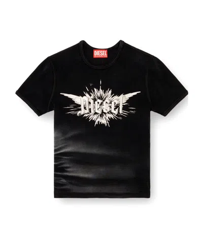 DIESEL DIESEL T-ELE-LONG-P2 CREWNECK T-SHIRT