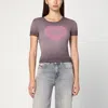 Diesel T-ele T-shirt In Washed Stretch
