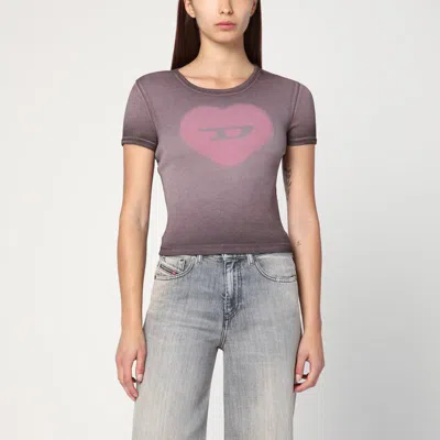 Diesel T-ele T-shirt In Washed Stretch