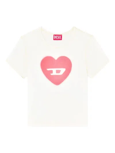 Diesel Women T-ele T-shirt In White