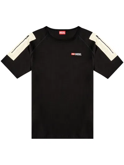 Diesel T-fausty T-shirt In Schwarz