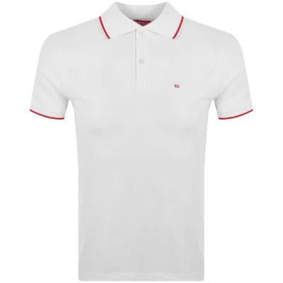 Diesel T Ferry Microdiv Polo T Shirt White
