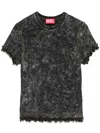 Diesel `t-buxt` Faded Metallic T-shirt In Black