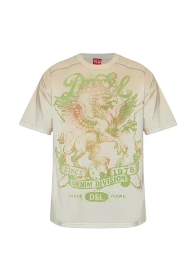 Diesel Men T-griffo T-shirt In Organic Cotton Jersey In Neutral