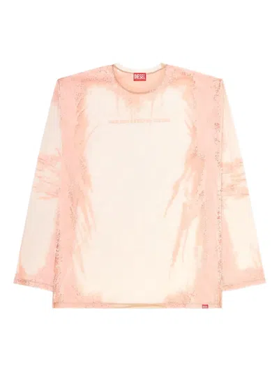 Diesel T-hassan-ls-a T-shirt In Pink