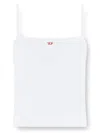 Diesel Stretch Cotton Jersey Logo Tank Top In White