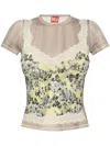 Diesel T-ileni T-shirt In Neutrals