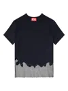 Diesel Womens 9xxa T-inlay-r1 Tulle-inlay Stretch-woven T-shirt