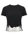 Diesel Nylon T-shirt With Tulle Insert