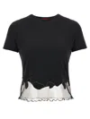 Diesel Nylon T-shirt With Tulle Insert