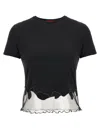 Diesel Nylon T-shirt With Tulle Insert