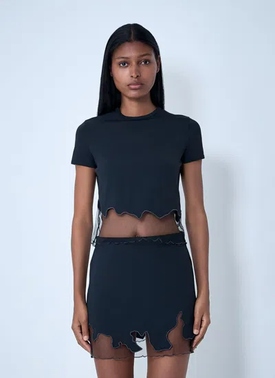 Diesel T-inlay T-shirt In Black