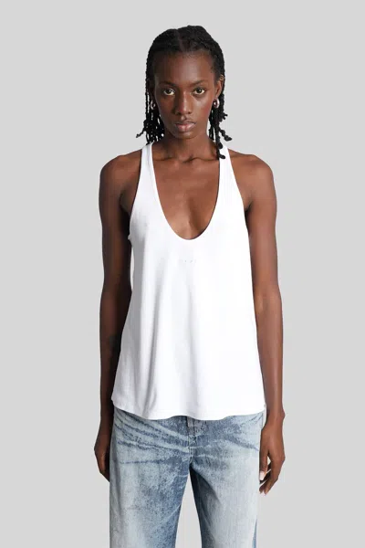 DIESEL T-IPSYA-LKDS TANK TOP IN WHITE COTTON