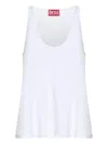 Diesel Ribbed Tank With Oval D In White