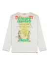 Diesel Long-sleeve T-shirt With Lyrics Print In White