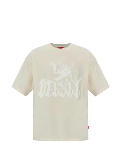 Diesel T-jussi-a Short-sleeve Graphic T-shirt In Neutral