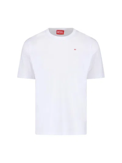 Diesel T-just-microdiv T-shirt In White