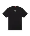 Diesel S-cooling Biologic Cotton Sweatshirt With Metal Oval-d Logo In Black