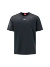 Diesel T-adjust Cotton T-shirt In Black