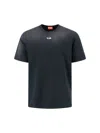 Diesel T-adjust Cotton T-shirt In Black