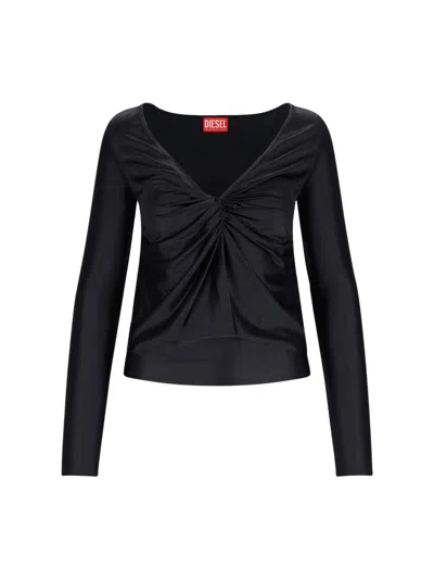 DIESEL T-KNOT V-NECK TOP
