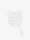 Diesel T-leya-tail Stretch Cotton Top In White