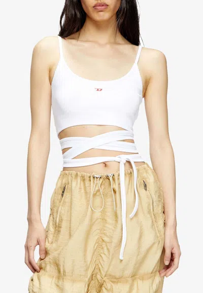 Diesel T-leya Wraparound Tail Top In White