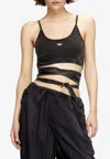 Diesel T-leya Wraparound Tank Top In Black