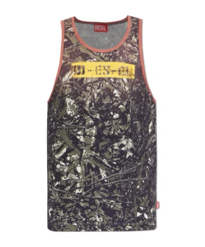 Diesel T-lifty-camou Tank Top In Black
