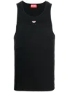 Diesel T-boggy-megoval-d Sleeveless T-shirt In Black