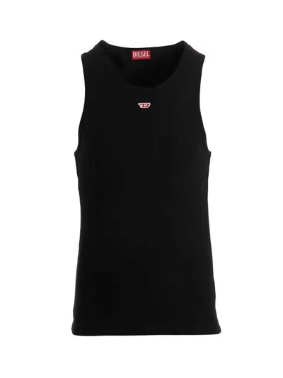 Diesel Black Logo Sleeveless Tank Top