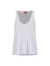Diesel Ribbed Tank With Oval D In White
