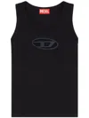 Diesel T-lynys-od Black Tank Top In Black
