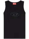 Diesel T-lynys-od Black Tank Top In Black