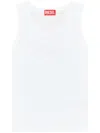 Diesel Logo-embellished Sleeveless Tank Top In White