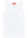 Diesel 't-lins' White Top With Oval D Logo On The Front In White
