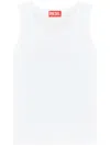 Diesel 't-lins' White Top With Oval D Logo On The Front