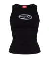Diesel M Onerva Knitted Top With Logo Plaque In Black
