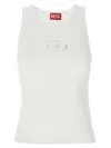 Diesel 't-lins' White Top With Oval D Logo On The Front