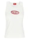 Diesel 't-lins' White Top With Contrasting Oval D Logo On The Front