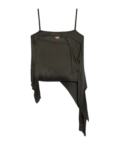 Diesel T-malo Jersey Tank Top In Black