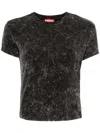 Diesel `t-buxt` Faded Metallic T-shirt In Black