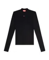 Diesel T-mokky Logo-embroidered T-shirt In Black