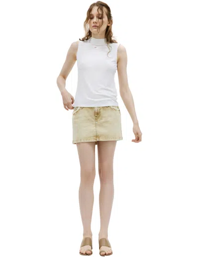 Diesel T-mokky Ribbed Tank Top In White