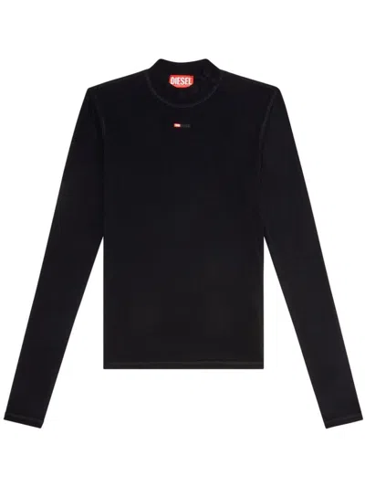 Diesel T-mokky T-shirt With Embroidery In Black