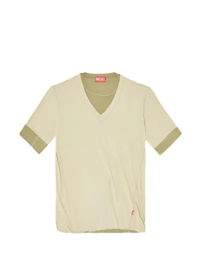 Diesel T-moody Logo-patch T-shirt In Neutral