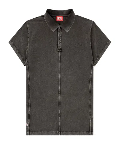 Diesel T-nomely Polo Shirt In Black