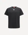 Diesel Mens 900 T-norm-iod Logo-embroidered Cotton-jersey T-shirt In Black