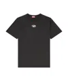Diesel Mens 900 T-norm-iod Logo-embroidered Cotton-jersey T-shirt In Black