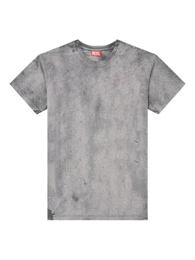 Diesel T-norm Short Sleeve Shirt In Gray